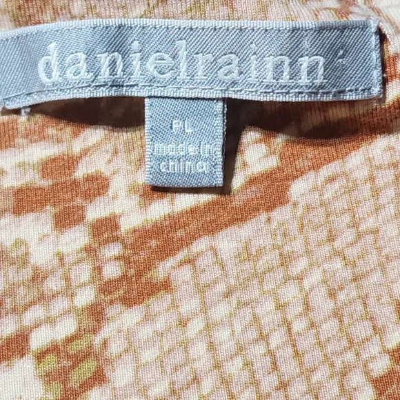 Daniel Rainn Orange Snakeskin Large Petite Blouse - Picture 4 of 10